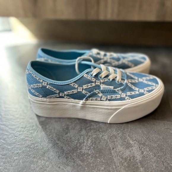 Vans Authentic Stac Denim Mix Sneakers Size 6.5 - Picture 2 of 8